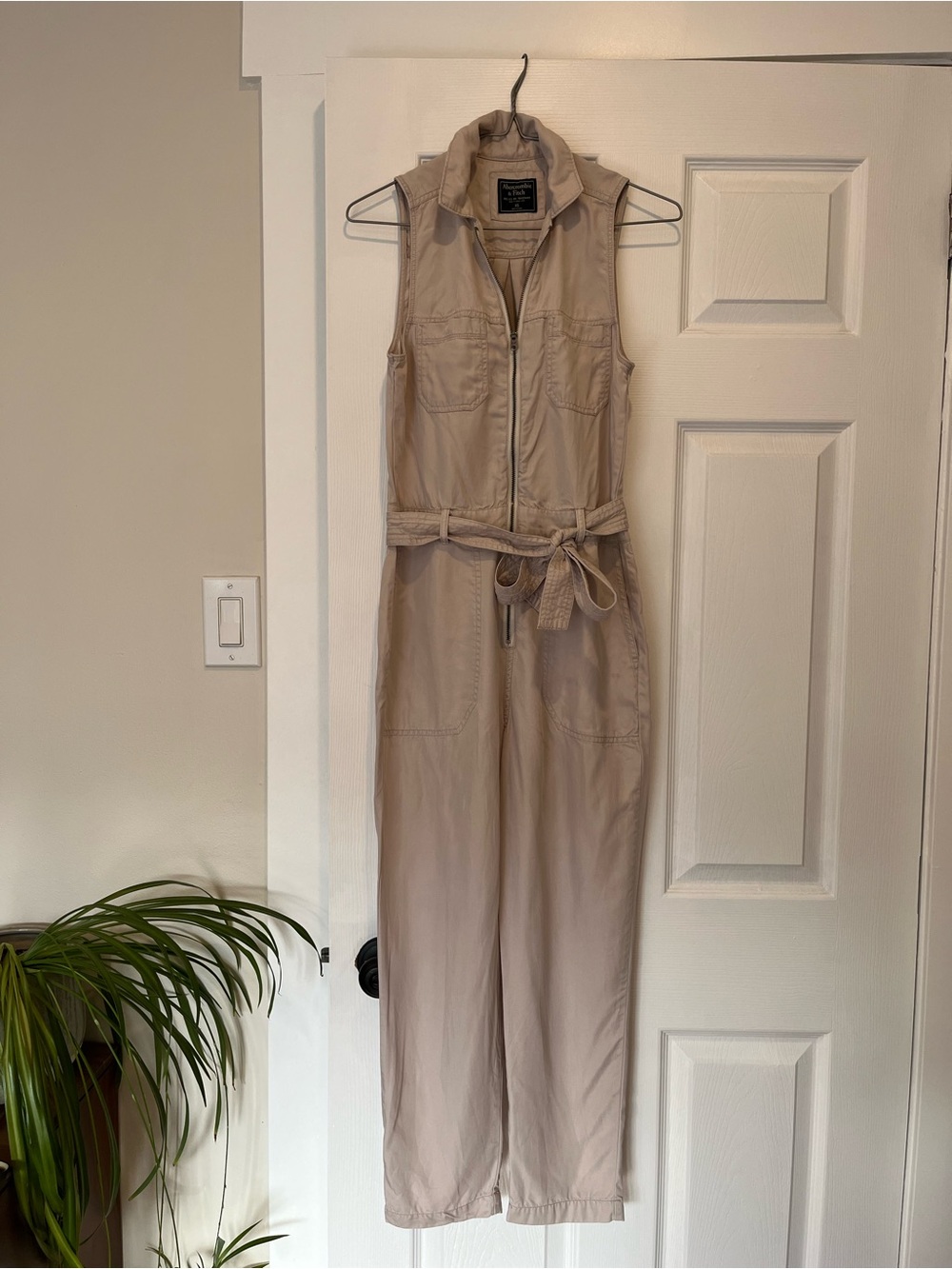 Beige Abercrombie Jumpsuit